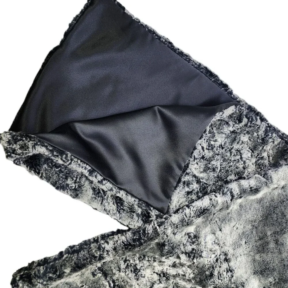 Jessica McClintock‎ Shawl Women OS Gray Faux Fur Evening Wrap Stole